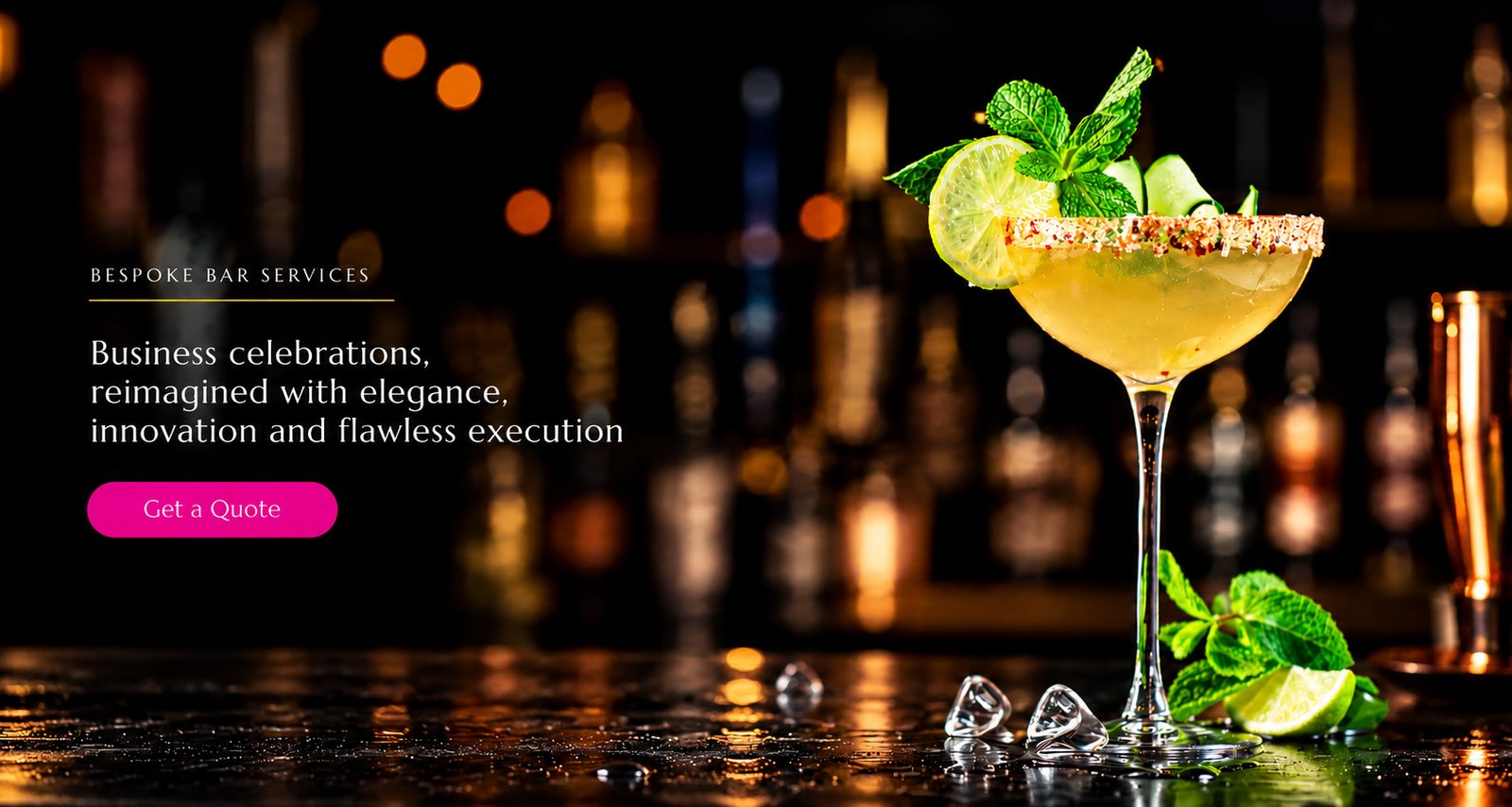 Bespoke Bar Services Cocktail Banner